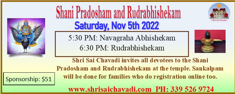 ShriSaiChavadi ShaniPradosham Nov22